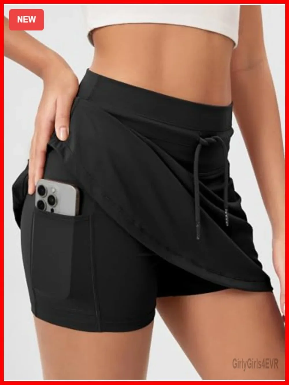 Women's Drawstring Tie Skort 17